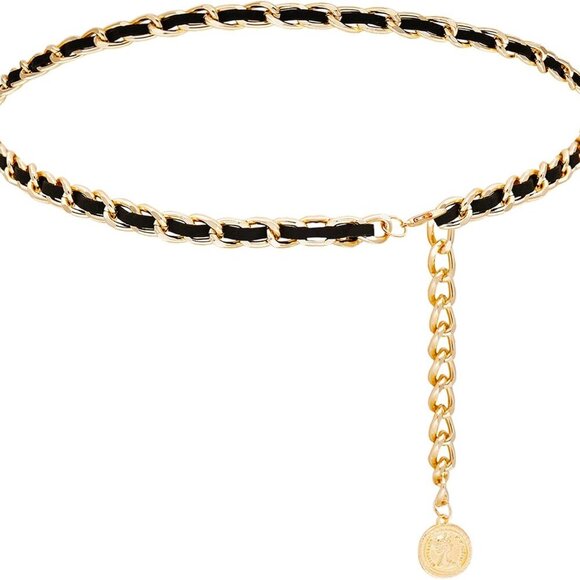 Leather Chain Belts for Women Girls, Layered Body Chain Belts Metal Waist Chain - Picture 1 of 6